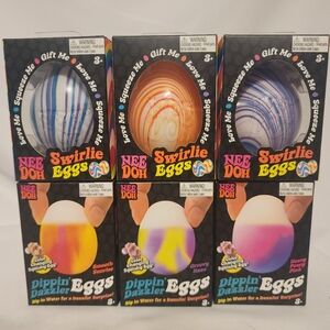 Nee Doh Swirlie and Dippin' Dazzler Eggs